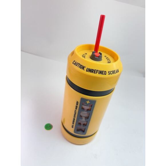 Disney Parks Monsters Inc Scream Canister Sipper Cup Water Bottle Straw Works G5 - Picture 1 of 6